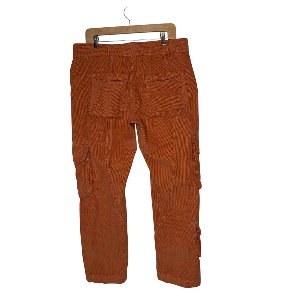 Free People Tahiti Corduroy Cargo Pants‎ Copper Retro Utility size Medium - Picture 4 of 7